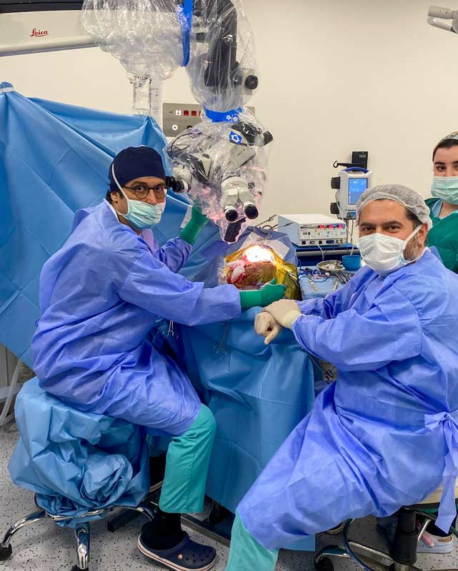 Glioblastoma Multiforme Surgery - Intraoperative view showing microsurgical resection of brain tumor