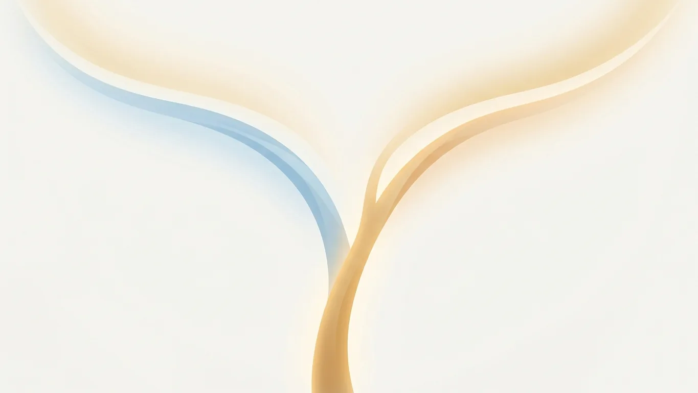 Abstract illustration symbolizing two different underlying disease pathways